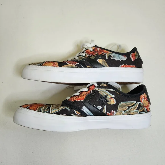 Converse Zakim Ox tropical print low top sneakers Hawaii flower hibiscus 9 - Picture 7 of 11